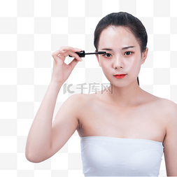 彩妆化妆涂睫毛膏女性