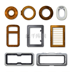 舷窗图片_以不同形状和各种类型使用矢量插