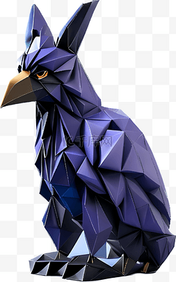乌鸦反哺图片_日式折纸卡通动物乌鸦