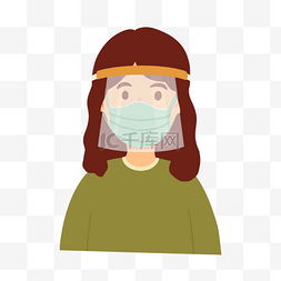 新型冠状病毒防护图片_新型冠状病毒面罩口罩女人
