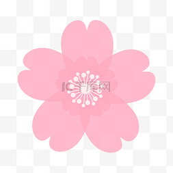 粉色卡通花瓣图片_粉色樱花可爱剪贴画
