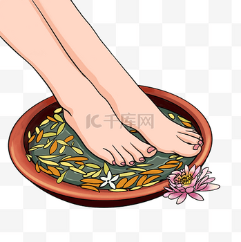 秋冬养生花瓣泡脚洗脚足疗足浴