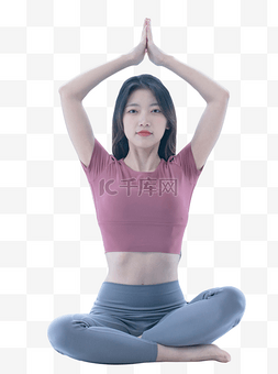 女性锻炼瑜伽