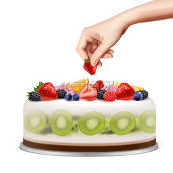 水果活动背景素材图片_用新鲜水果浆果手工装饰生日或婚