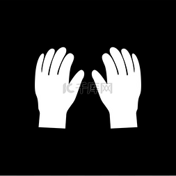 手套手指图片_一对手套白色图标.. 一对手套是白