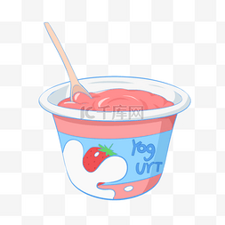 酸奶剪贴画草莓酸奶