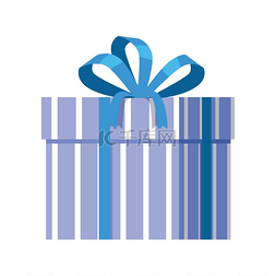 圣诞节蓝图片_有蓝丝带的蓝色礼物盒。