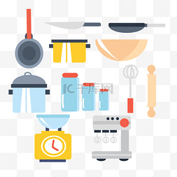 矢量厨房用具图片_厨房用具的烹饪工具