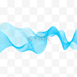 抽象波动图片_量子科技抽象淡蓝色波动线条