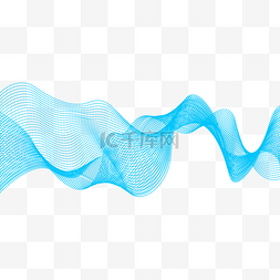 量子科技抽象淡蓝色波动线条