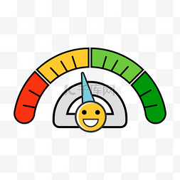 额温枪表盘图片_满意程度图标卡通
