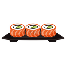 美食宣传广告图片_寿司卷插图酒吧餐馆和商店的食品