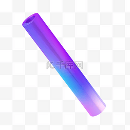 紫色酸性图片_紫色渐变C4D立体酸性几何圆柱
