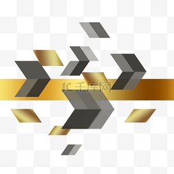 立方体线条背景图片_几何抽象图案金属金色渐变
