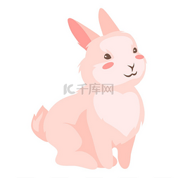 妮可妮可妮图片_可爱的复活节兔子插图。