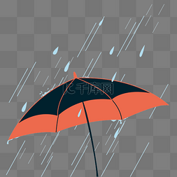 复古风配色雨水24节气雨伞