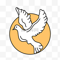 和平的矢量鸽子象征
