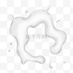 含有脂肪的飞溅的牛奶液体印记