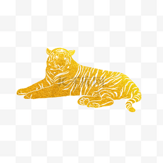 虎年烫金描金老虎