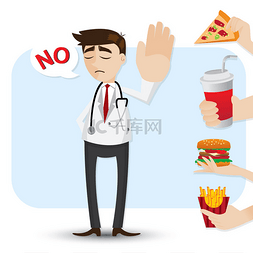 医生漫画图片_漫画的医生拒绝垃圾食品