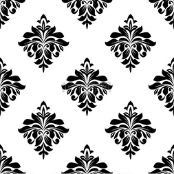 墙纸壁纸图片_用于墙纸或纺织品设计的黑白叶状