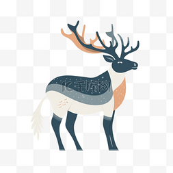 北欧麋鹿图片_北欧风卡通动物麋鹿