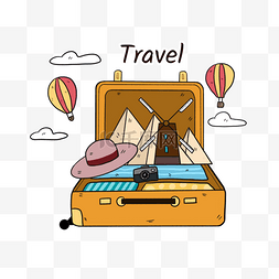 假期旅行行李箱图片_带着行李箱去旅行