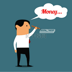 钱工作工作图片_财务规划和财富概念设计。