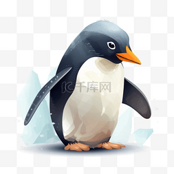 企鹅免扣PNG图图片_企鹅扁平插画手绘免抠元素