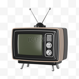 3DC4D立体老式电视机