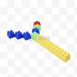 彩色儿童积木玩具字母y