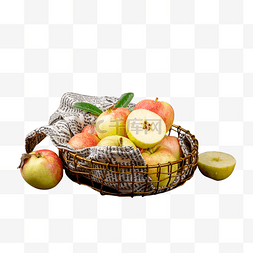 果蔬苹果图片_铁丝水果篮美味新鲜水果脆苹果