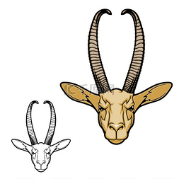 草原羚羊图片_非洲羚羊的羚羊或长颈鹿瞪羚的媒