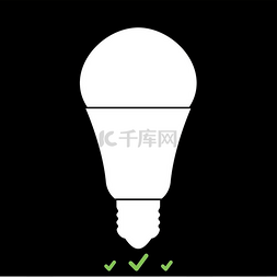 led光图片_LED 灯泡它是白色图标.. LED 灯泡它
