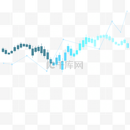 走势线图片_股票k线图上升趋势投资蓝色渐变