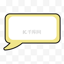 极简对话框图片_对话框边框黄色白色图片卡通