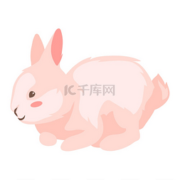 可爱的复活节兔子插图。