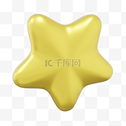 c4d饼干模型图片_3D立体C4D黄色星星