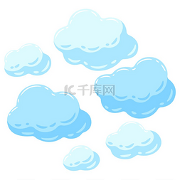 天气设计图片_蓝云的插图。
