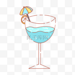 蓝色杯子饮料图片_蓝色杯子饮料夏季卡通剪贴画