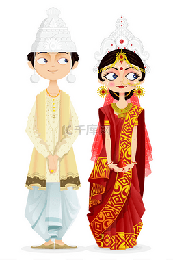 孟加拉新婚夫妇