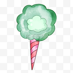 甜筒冰激凌卡通水彩图案