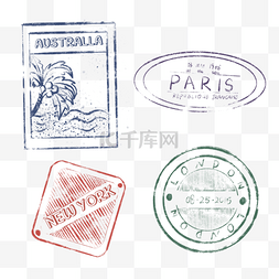 彩色复古邮票图集