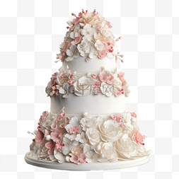 婚礼蛋糕元素图片_蛋糕生日甜品水果味婚礼蛋糕