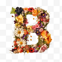 字母花卉3D创意