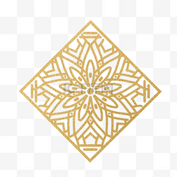金色水彩菱形传统韩国饰品花纹