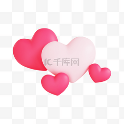 爱心、粉色图片_3DC4D立体感恩你气球爱心