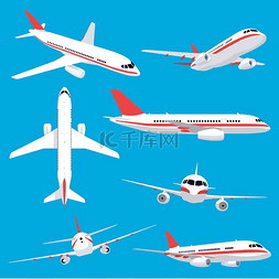 乘客图标图片_飞机运输客机喷气式飞机航空车辆