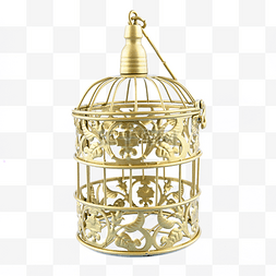 金属金色鸟笼老式笼子密闭笼子