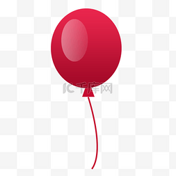 漂浮着的可爱红色气球